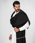 Men's wool plain shawl