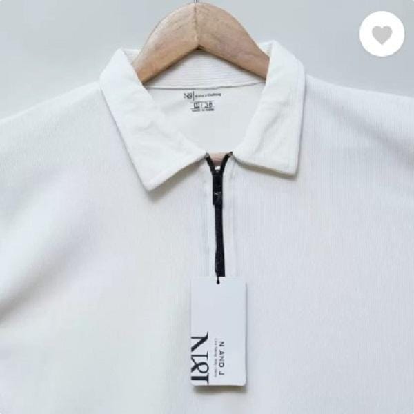 Men's cotton plain white T-shirt