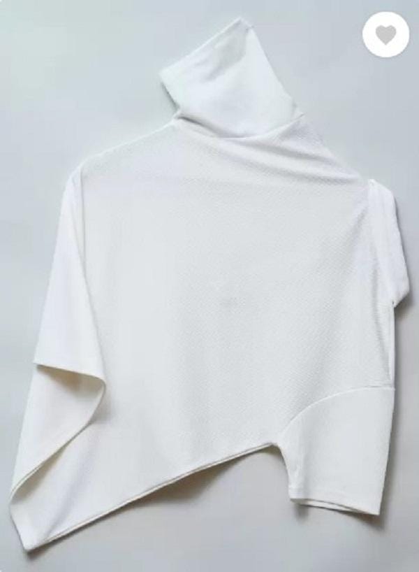 Men's cotton plain white T-shirt